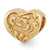 Scroll Heart Charm Bead in Gold Plated