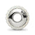 Cream Full Swarovski Crystal Charm Bead in Sterling Silver