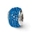 Medium Blue Full Swarovski Elements Charm Bead in Sterling Silver