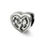 Heart Charm Bead in Sterling Silver