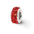 Sterling Silver Red Double Row Swarovski Elements Bead Charm hide-image