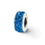 Blue Double Row Swarovski Elements Charm Bead in Sterling Silver