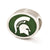 Enameled Michigan State University Collegiate Charm Bead in Sterling Silver