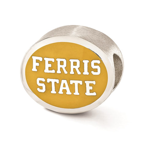 Sterling Silver Enameled Ferris State University Collegiate Bead