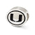 Antiqued University of Miami Collegiate Charm Bead in Sterling Silver