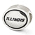 Sterling Silver Antiqued University of Illinois Collegiate Bead