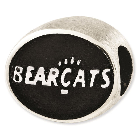 Sterling Silver Antiqued University of Cincinnati Collegiate Bead