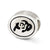 Sterling Silver Antiqued University of Colorado Collegiate Bead