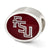 Enameled Florida State University Collegiate Charm Bead in Sterling Silver