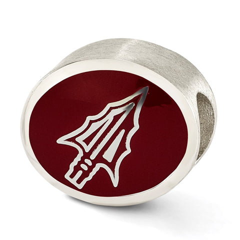 Sterling Silver Enameled Florida State University Collegiate Bead