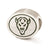 Enameled Marshall University Collegiate Charm Bead in Sterling Silver