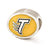 Sterling Silver Enameled Towson University Collegiate Bead