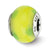 Lt. Green w/ Dots Italian Murano Charm Bead in Sterling Silver