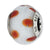 White w/Orange Dots Italian Murano Charm Bead in Sterling Silver