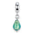 Sterling Silver Seafoam Italian Murano Glass Dangle Bead Charm hide-image