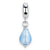 Sterling Silver Light Blue Italian Murano Dangle Bead Charm hide-image