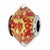Red/Yellow Italian Murano Glass Charm Bead in Sterling Silver