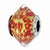 Sterling Silver Red/Yellow Italian Murano Glass Bead Charm hide-image