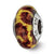 Sterling Silver Yellow Jaguar Glitter Overlay Glass Bead Charm hide-image