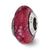 Fuschia Python Glitter Overlay Glass Charm Bead in Sterling Silver