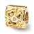 14k Yellow Gold With .015ct Diamond Floral Bead Charm hide-image