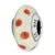 Sterling Silver Cream w/Red Dots Italian Murano Bead Charm hide-image