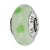 Sterling Silver Lt Green w/Green Dots Italian Murano Bead Charm hide-image