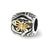 Butterfly Floral Charm Bead in Sterling Silver & Gold Plated