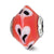 Sterling Silver Red w/ Dots Italian Murano Glass Bead Charm hide-image