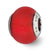 Sterling Silver Red Matte Italian Murano Glass Bead Charm hide-image