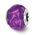 Sterling Silver Purple & Pink w/Glitter Overlay Glass Bead Charm hide-image