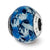 Sterling Silver Blue Rose Glitter Overlay Glass Bead Charm hide-image