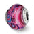 Sterling Silver Pink & Purple Swirls Overlay Glass Bead Charm hide-image