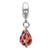 Sterling Silver Pink w/Glitter Overlay Glass Dangle Bead Charm hide-image