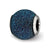 Blue Laser Cut Charm Bead in Sterling Silver