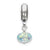 Sterling Silver Yellow Dichroic Glass Dangle Bead Charm hide-image