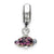 Sterling Silver Purple Dichroic Glass Dangle Bead Charm hide-image