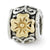 Floral Charm Bead in Sterling Silver & Gold Plated