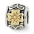 Sterling Silver & Gold Plated Floral Bead Charm hide-image