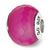 Sterling Silver Fuchsia Cracked Agate with Shell Stone Bead Charm hide-image