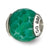 Green Cracked Agate w/Shell Stone Charm Bead in Sterling Silver