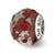 Red Cracked Agate with Shell Stone Charm Bead in Sterling Silver