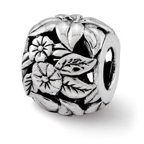 Sterling Silver Floral Bali Bead Charm hide-image