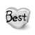 Kids Best Friend Heart Charm Bead in Sterling Silver