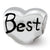 Sterling Silver Kids Best Friend Heart Bead Charm hide-image