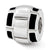 Black Enamel Bali Charm Bead in Sterling Silver