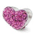 Sterling Silver Pink Swarovski Elements Heart Bead Charm hide-image