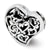 Cutout Hearts Charm Bead in Sterling Silver