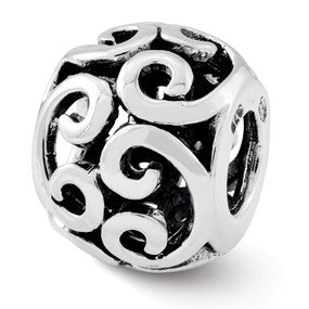 Sterling Silver Bali Bead Charm hide-image