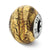 Italian Light Bronze & Gold Colored Glass Charm Bead in Sterling Silver